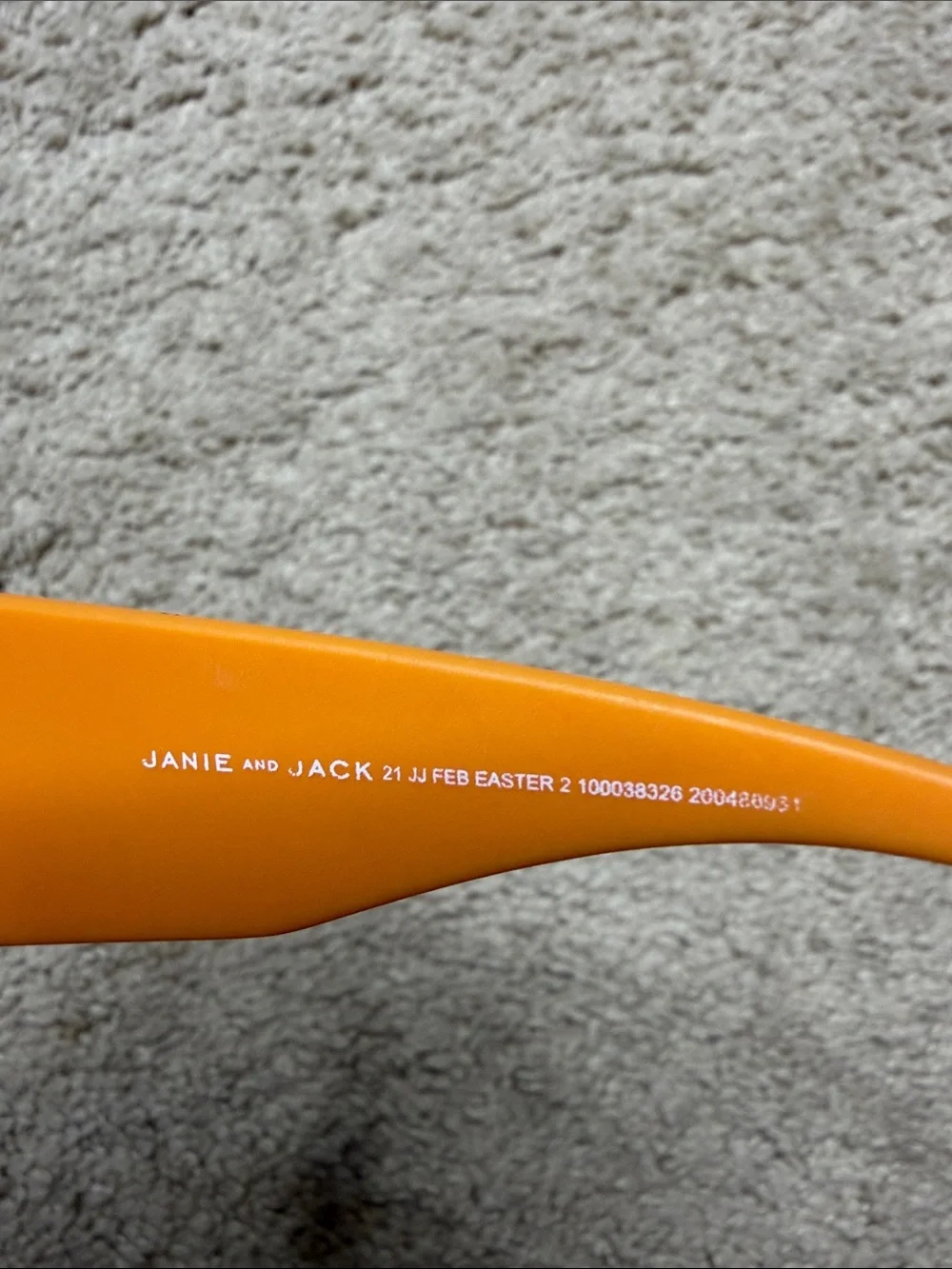 Janie and Jack Orange Sunglasses